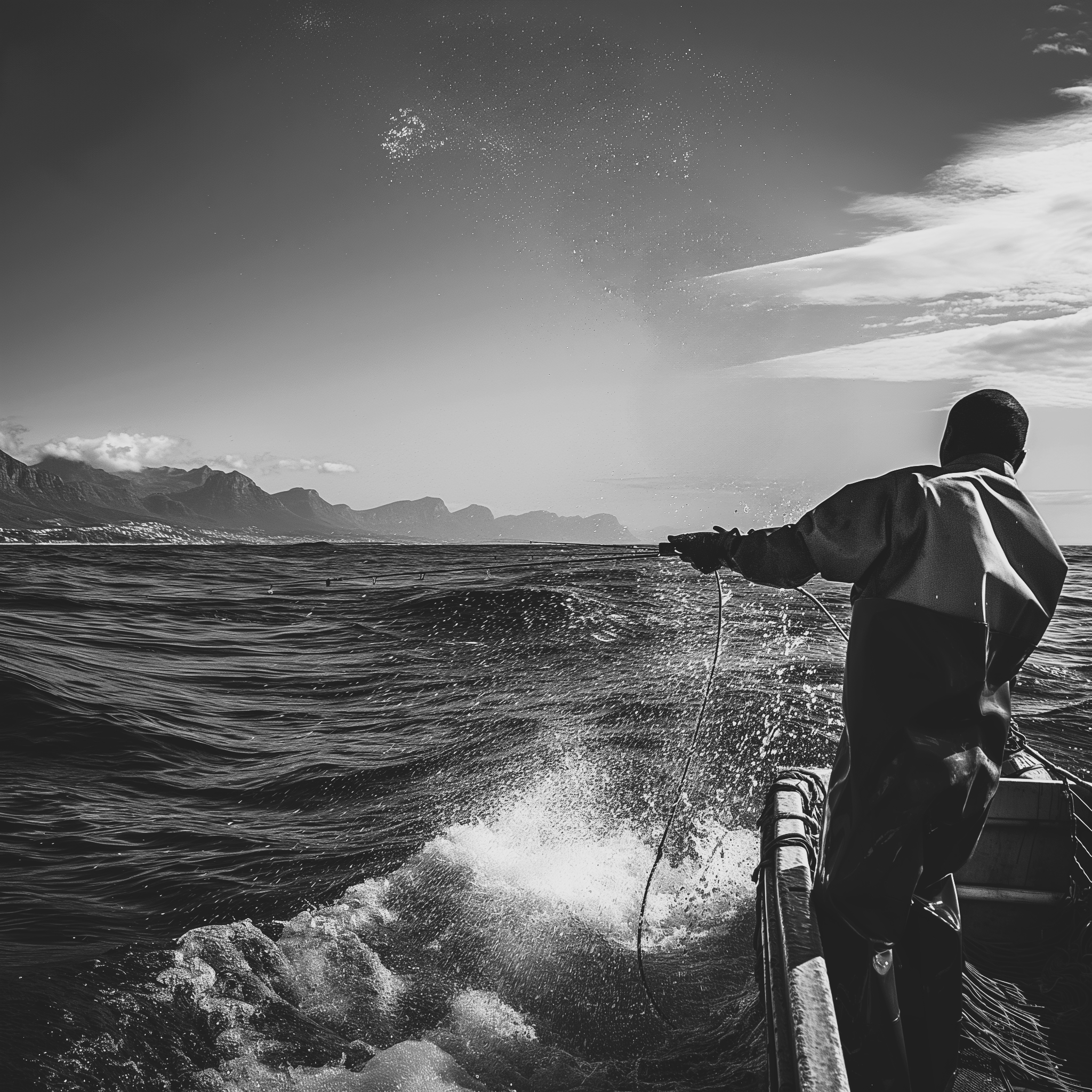 Photo of Man Fishing Off Cape Town